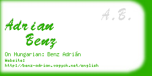 adrian benz business card